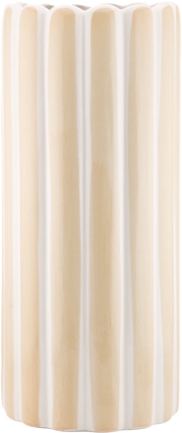 Aardewerk vaas Stripe drab
