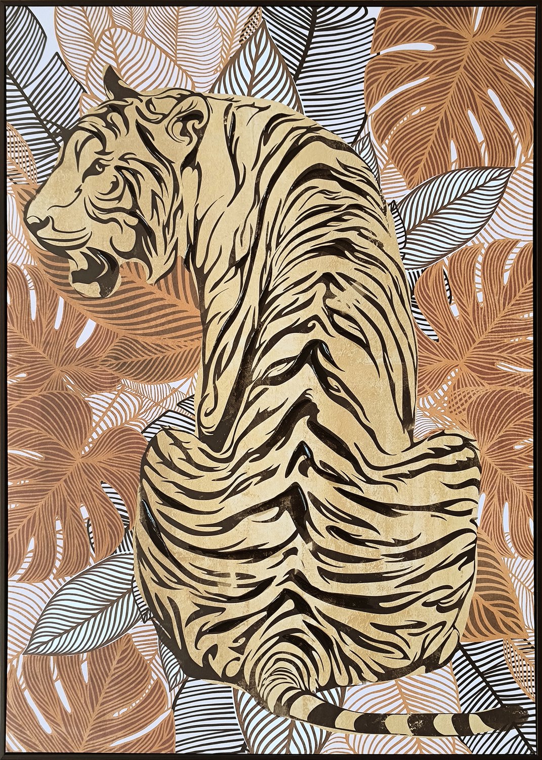 Schilderij tijger jungle 60x80cm