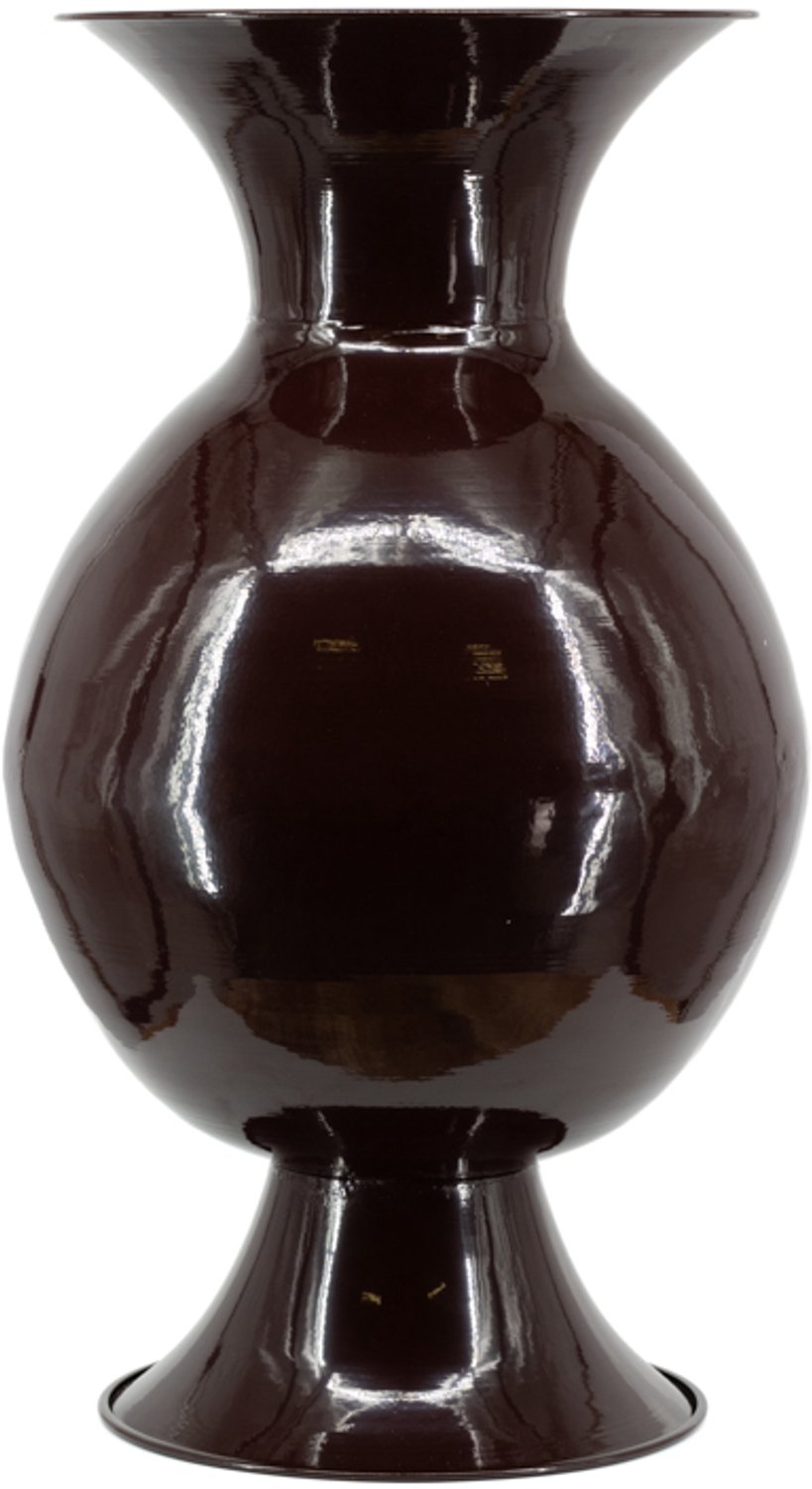 Metalen vaas Shiro M glossy brown