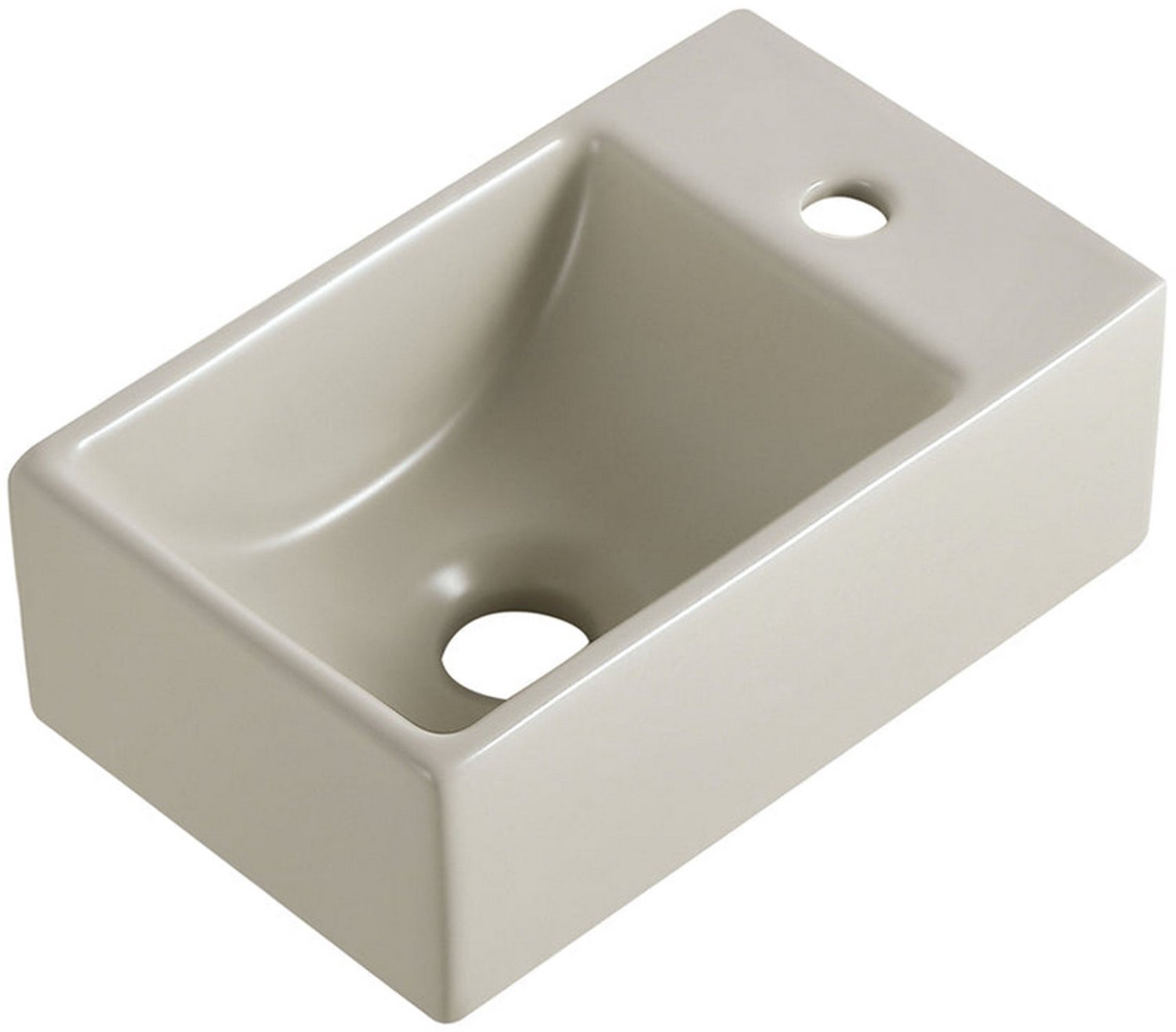 Wiesbaden Rhea XXS Fontein Rechts 30,5 x 18 x 11 cm - Keramiek Beige