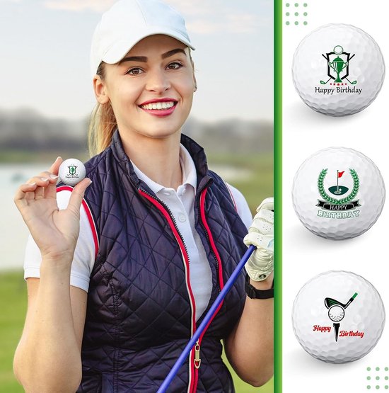 3-delige Golfballen Cadeauset voor Verjaardag - Grappige Golfballen voor Golfers, Mannen en Vader — afbeelding 4