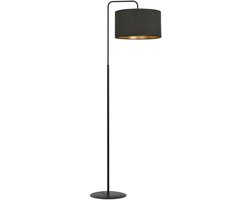 Emibig Middelfart vloerlamp gebogen zwarte rond 1x E27 - Creëer een gezellige sfeer in uw huis