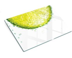 Tulup Glazen Snijplank - Kalkwater - 40x30 - Rechthoekig - Hittebestendig - Keukenaccessoires - Snijplank Voor Keuken - Glazen Snijplank - Keukenaccessoires - Snijplanken Glas - Koken - Keukenplank Van Glas