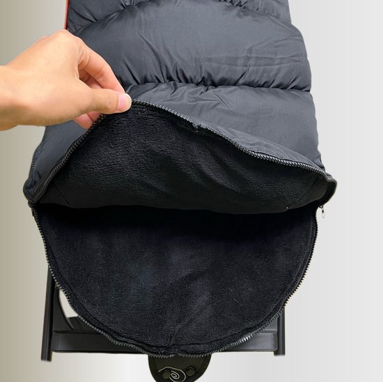 Warme voetenzakken voor de kinderwagen, groot formaat, universeel ontwerp, comfortabel en warm, geschikt voor de meeste kinderwagens, verdikt ontwerp, zwart. — afbeelding 3
