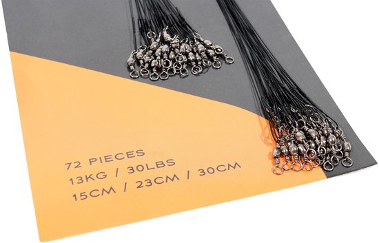 Fish4all Steel Wire Leaders (72 stuks) Roofvis Onderlijnen - Roofvis Onderlijn — afbeelding 2