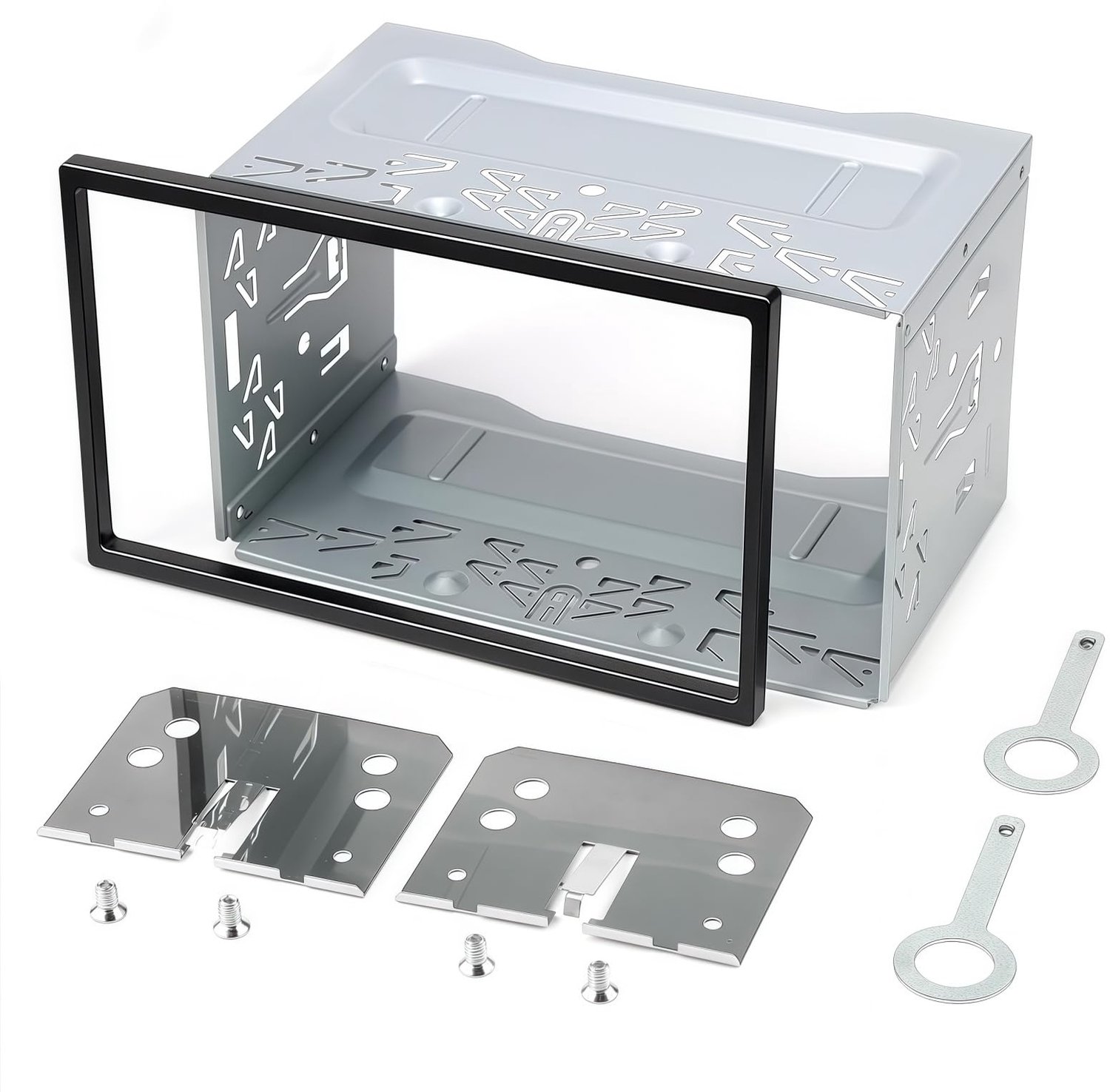 Autoradio Inbouwframe - 2DIN Universeel - Voor 7 inch Autoradio en Navigatiesysteem - Metaal - Inclusief Montagetoebehoren