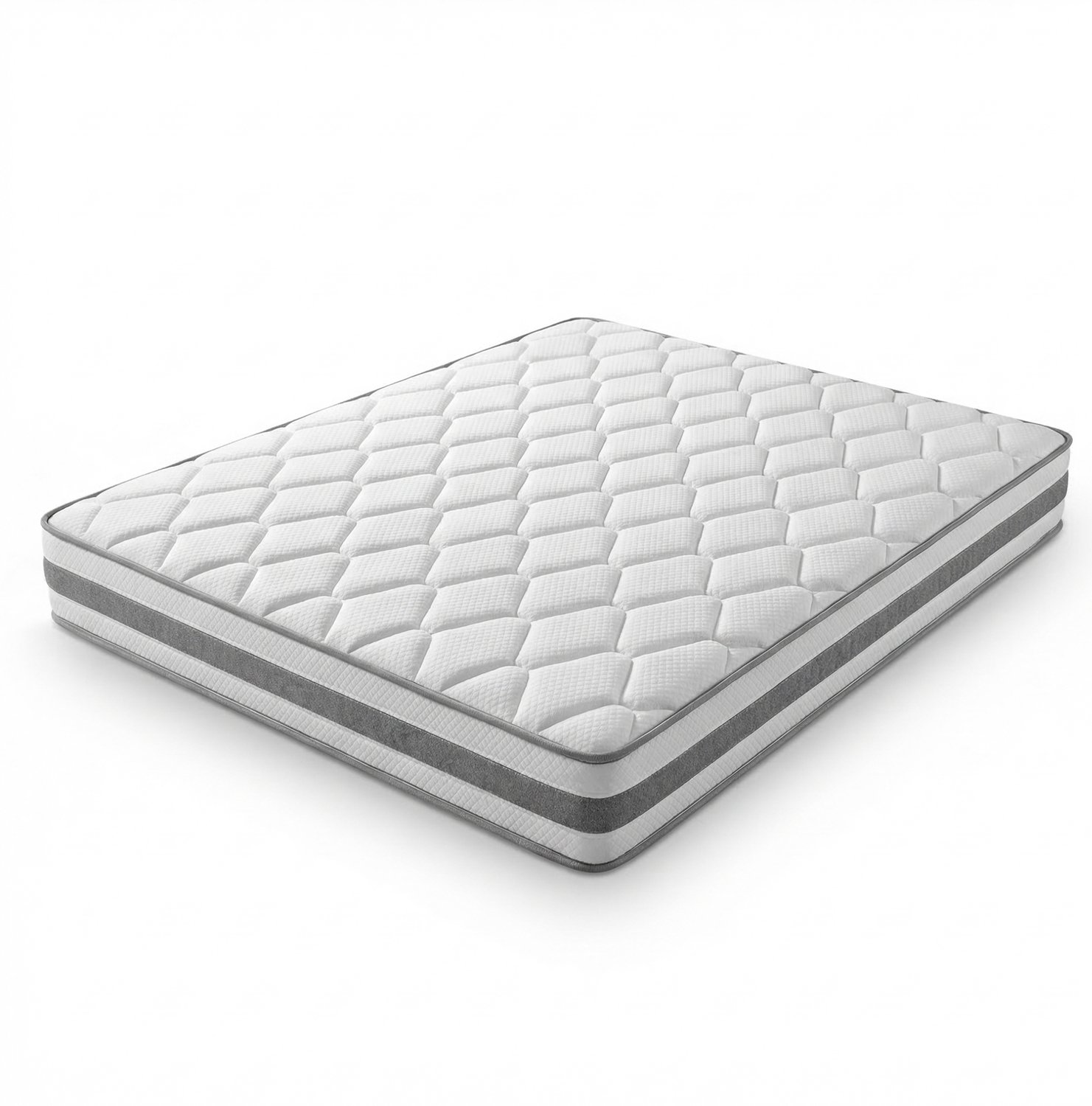 WUVRIE Pocketveringmatras 90x200 cm - 7 zones en comfortschuim, H4 - Wit