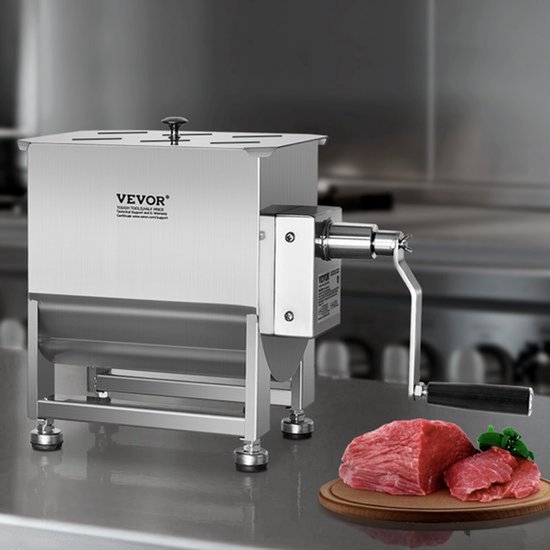 Handmixer Handmatige Vleesmenger - 30 L Inhoud - 13,6 Kg Capaciteit - Roestvrij Staal - Voor Worst En Gehakt — afbeelding 3