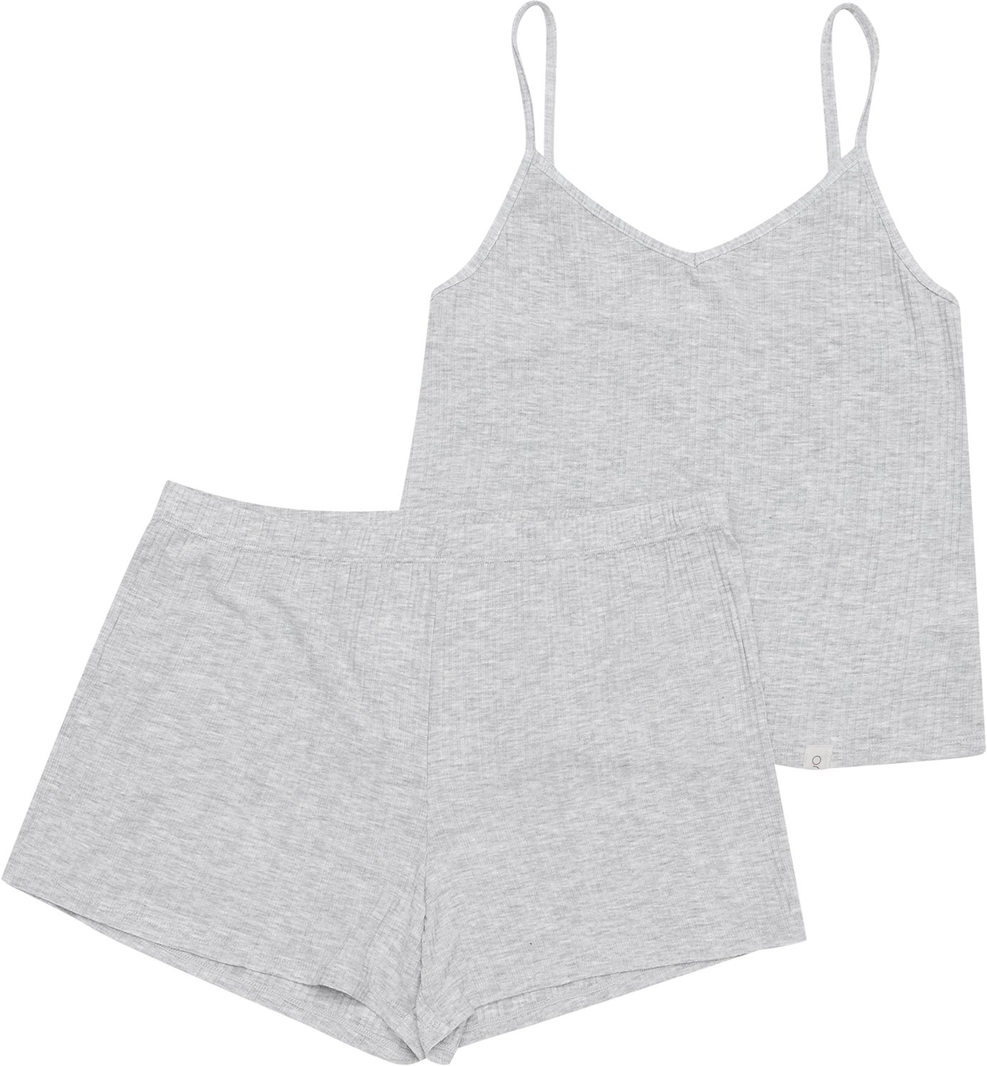 ESOTIQ Jenius - Pyjamaset met sokken - Geribde viscose - Lichtgrijs