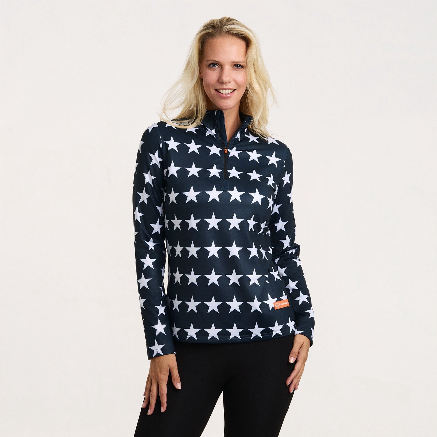Gareth & Lucas - EVO Skipully Stars - XL - 100% Gerecycled Polyester - Dames - Midlayer Sportshirt - Wintersport