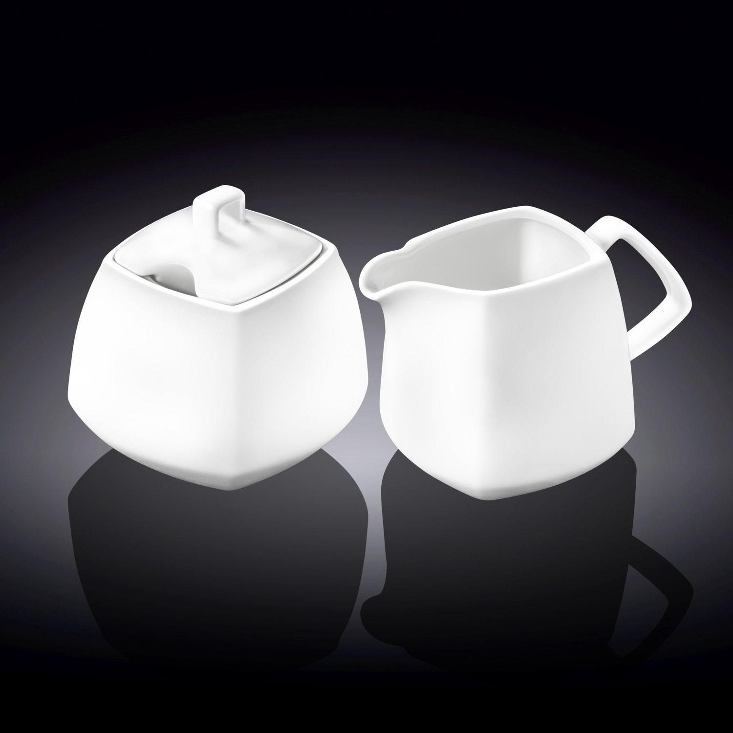 Wilmax England Suiker- en melkset Wit Porselein Ilona WL-995028/2C