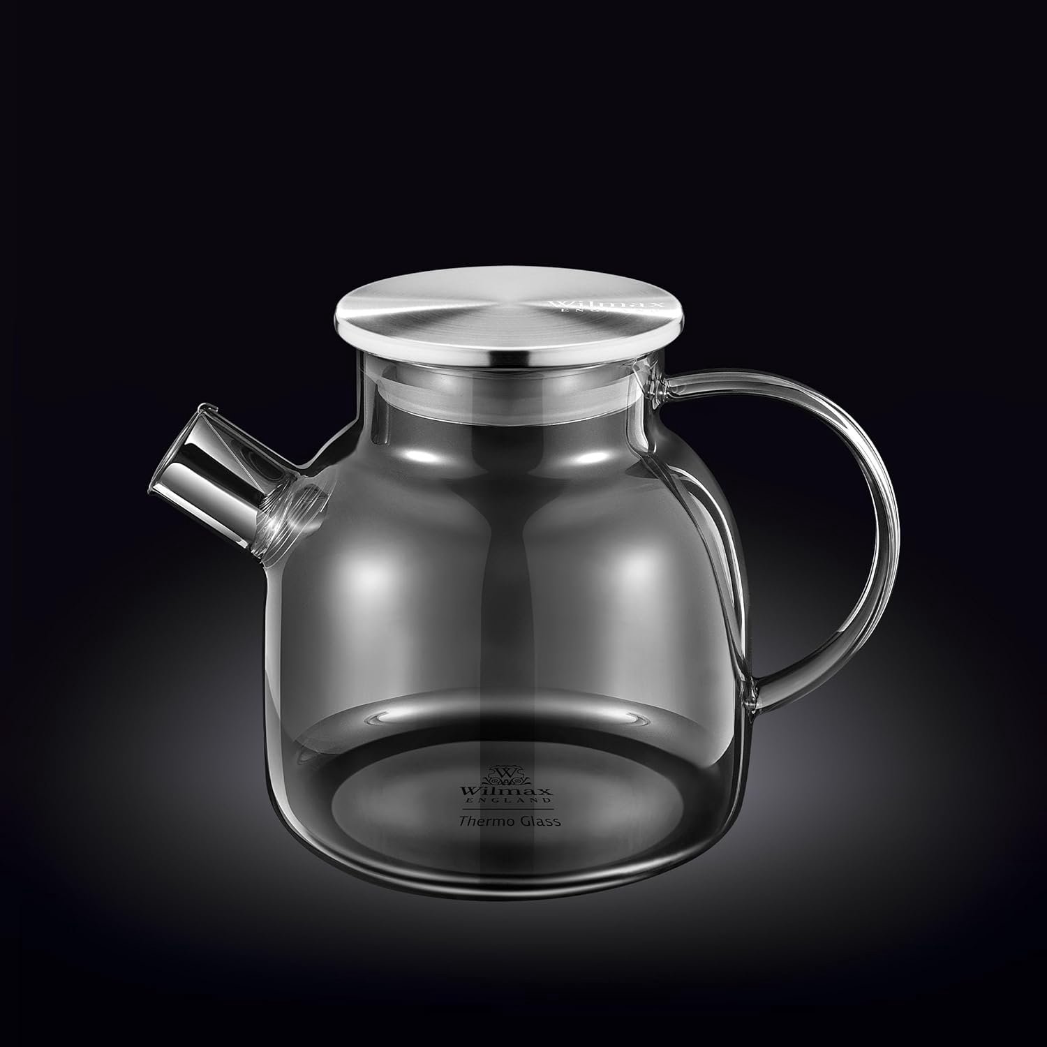 Wilmax Theepot 1200 ml Glas met RVS deksel WL-888826002/A