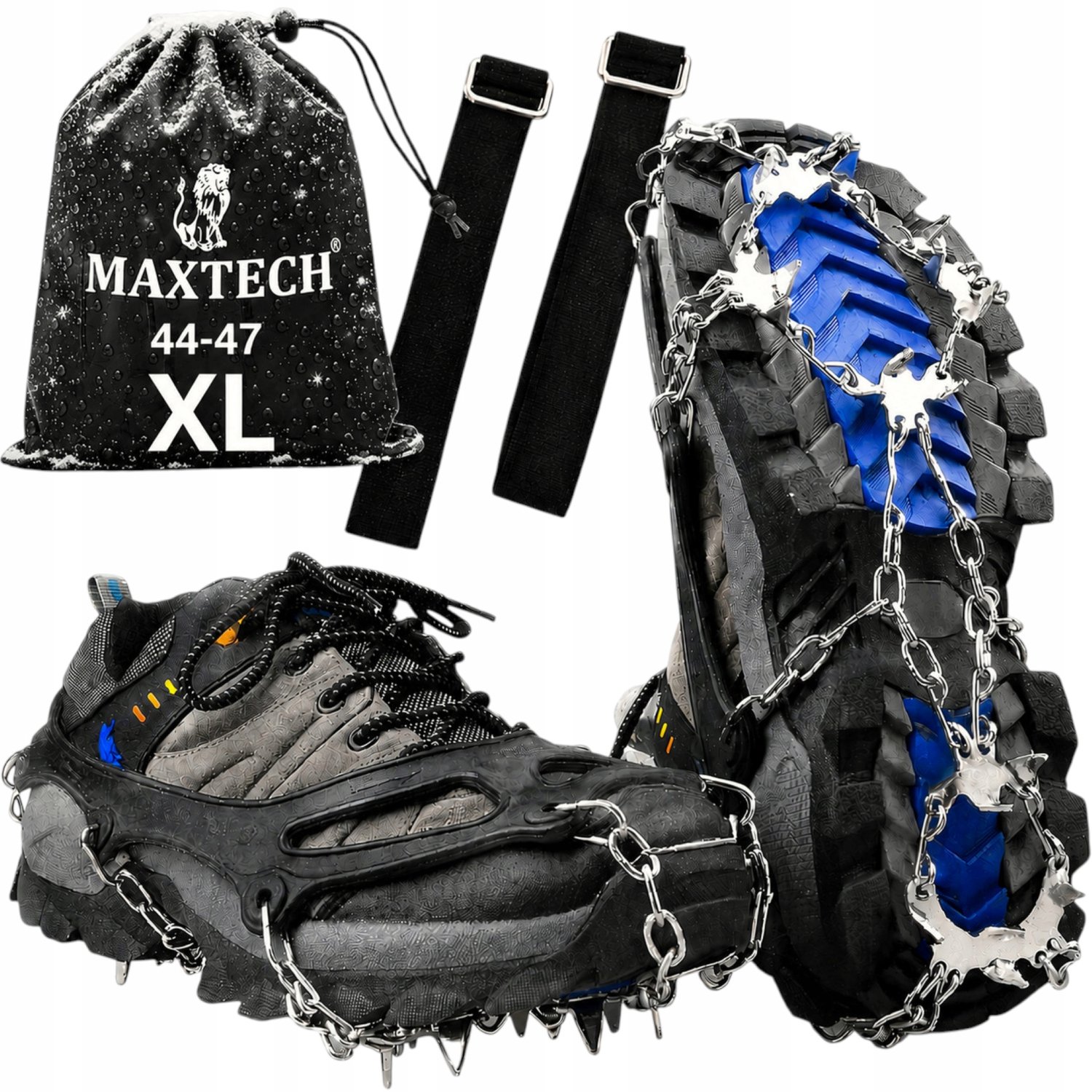 MAXTECH Raczki Turystyczne XL 19 Antislip Stalen Spikes