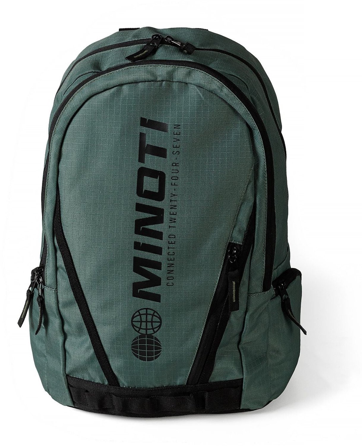 Minoti schooltas jongen – grote Minoti-letters – ripstop – donkergroen