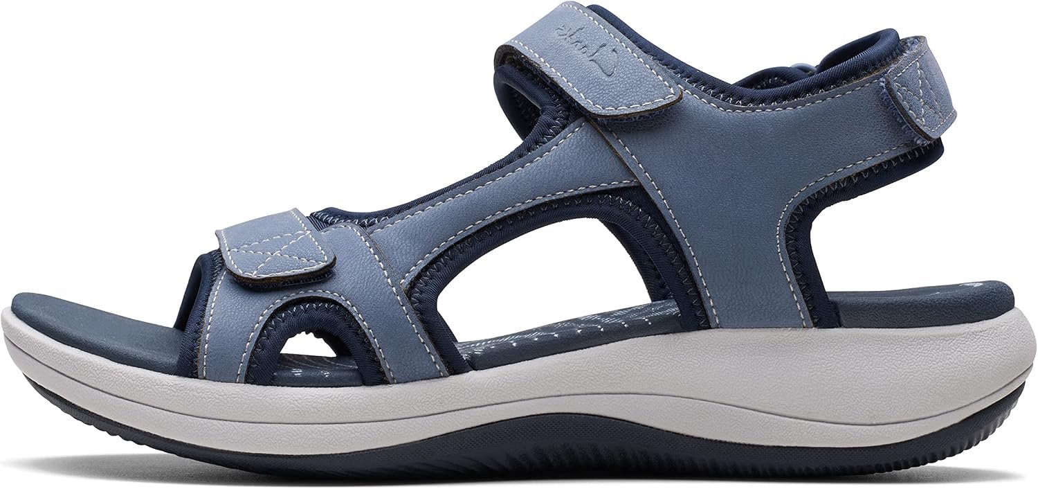 Clarks Mira Bay Dames Sandalen Textiel Blauw