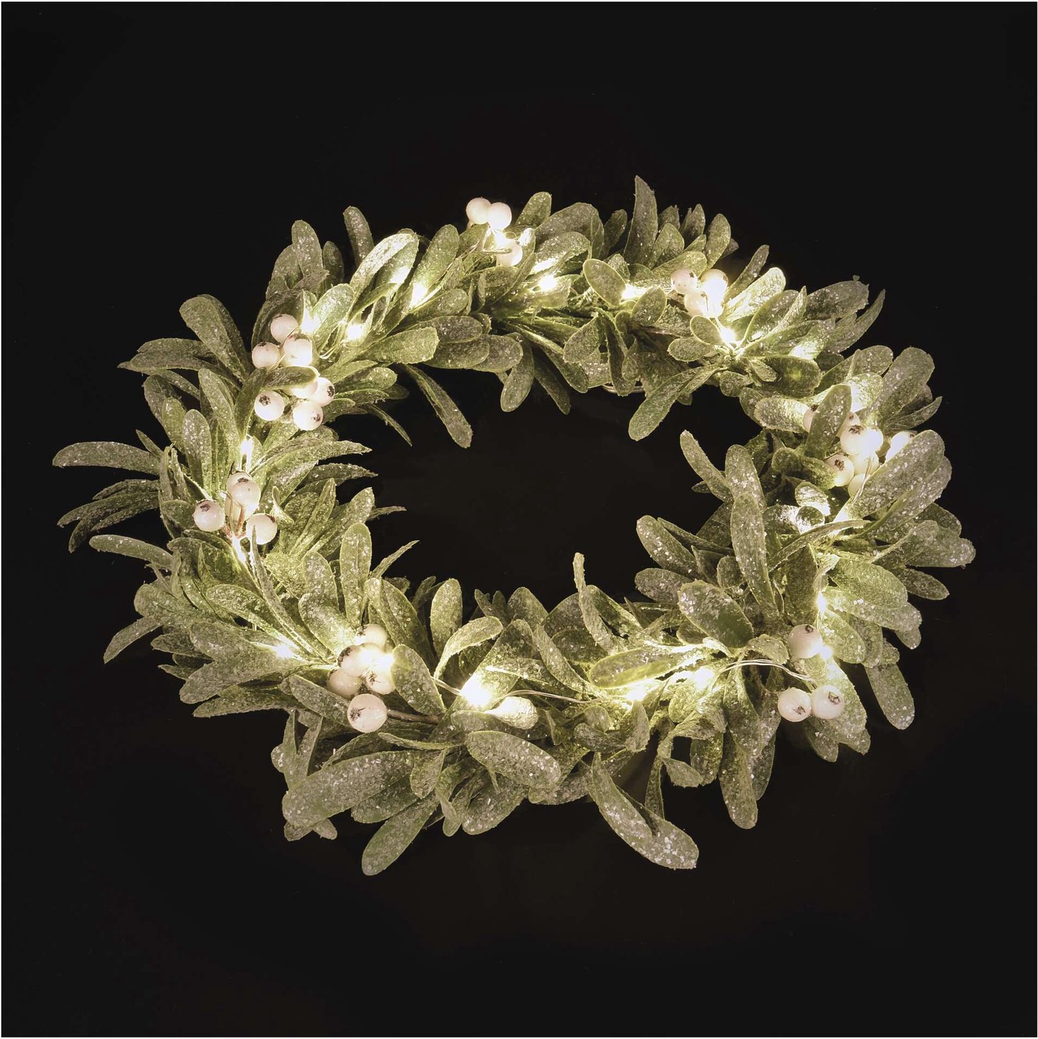 EMOS LED-decoratie - maretakkrans, 3x AA, warm wit, timer, DCTW28