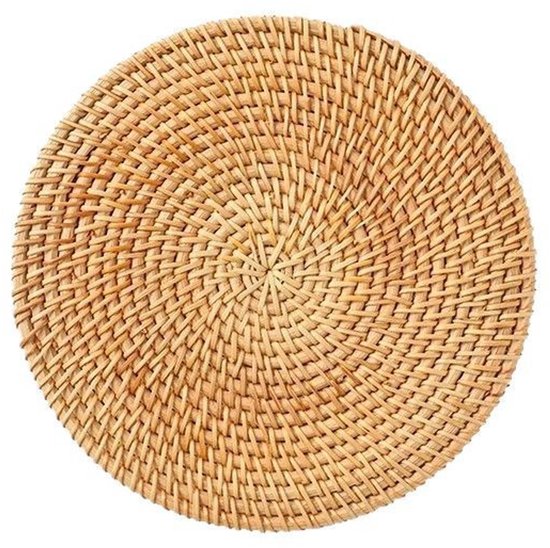 Rotan onderzetters‑rond‑20cm 3 stuks | Warmtebestendige tafelonderzetters, handgeweven voor potten en pannen — afbeelding 3