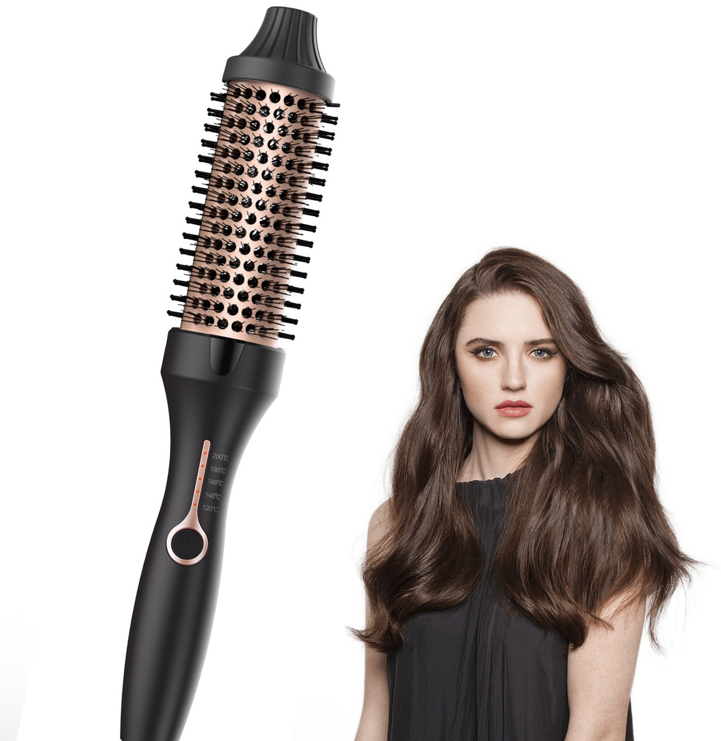 Warmteborstel – 38 mm – 3-in-1 Haarstyling – Met Handschoen & Haarklem – Voor Krullen & Volume
