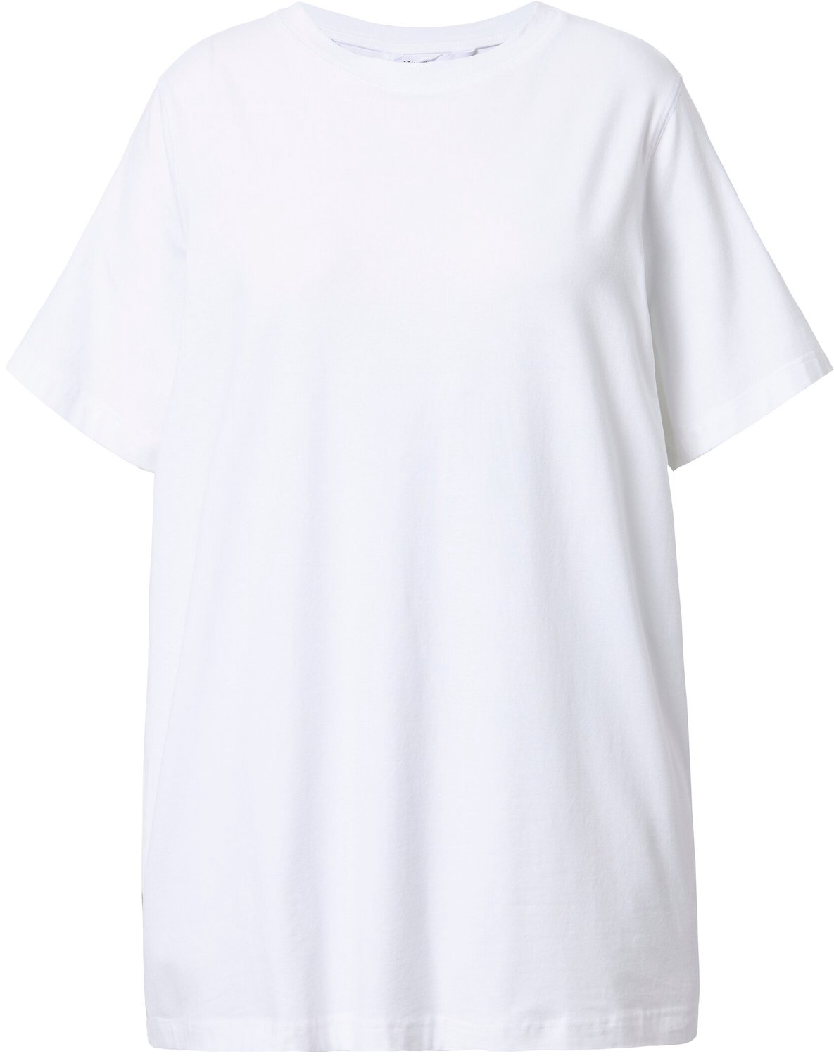 Studio Untold - Dames - Longshirt ronde hals halve mouwen lang model - Sneeuwwit - Maat 58+