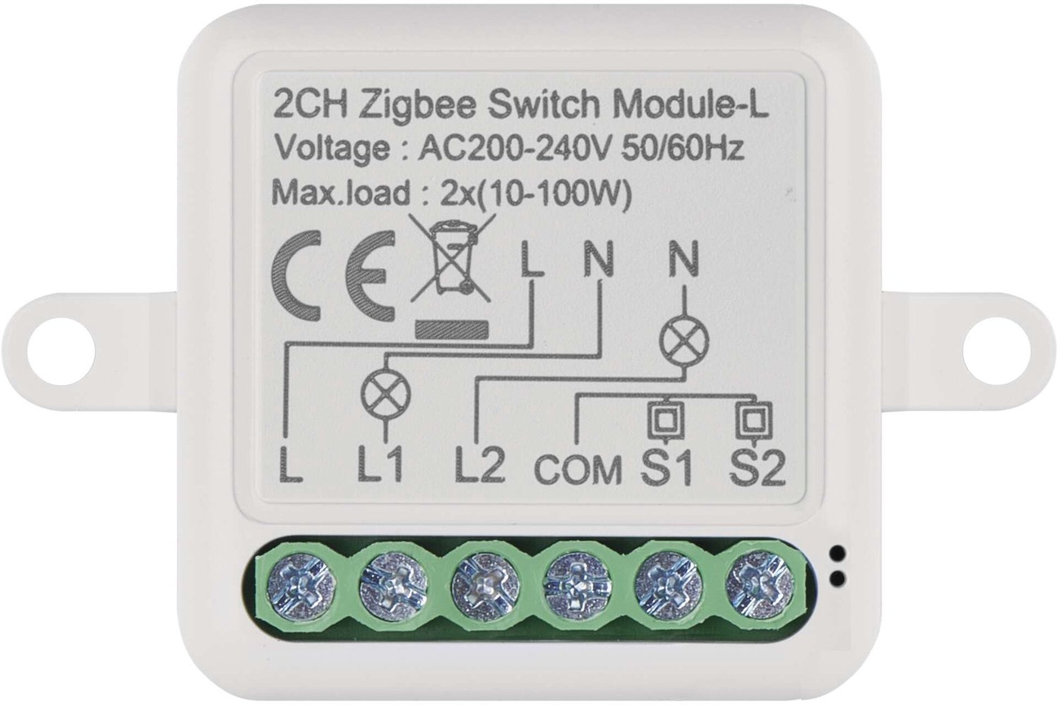EMOS GoSmart schakelmodule IP-2104SZ, ZigBee, 2-kanaals (geen N-draad nodig), H5104