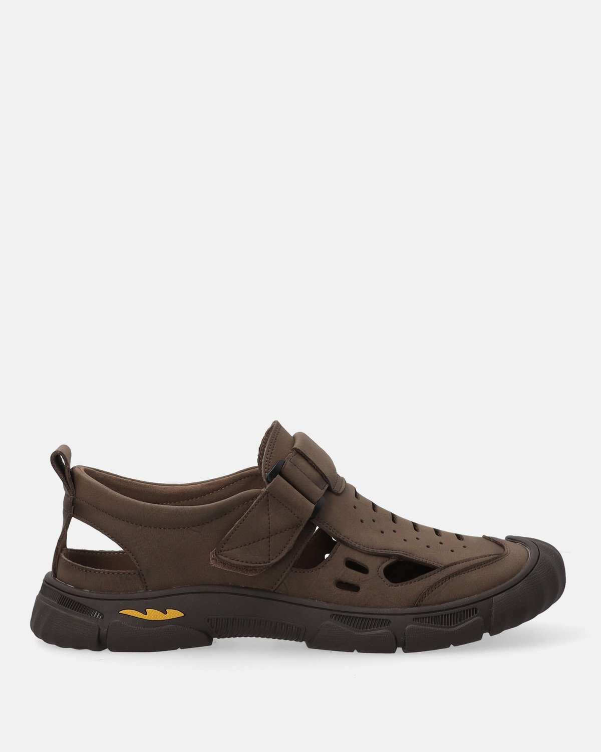 Venezia Heren Bruine Leren Sandalen Sportief