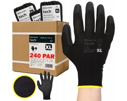 MERCATOR Tech Black+Black PU Werkzaamheid Handschoenen XL - 240 Paar