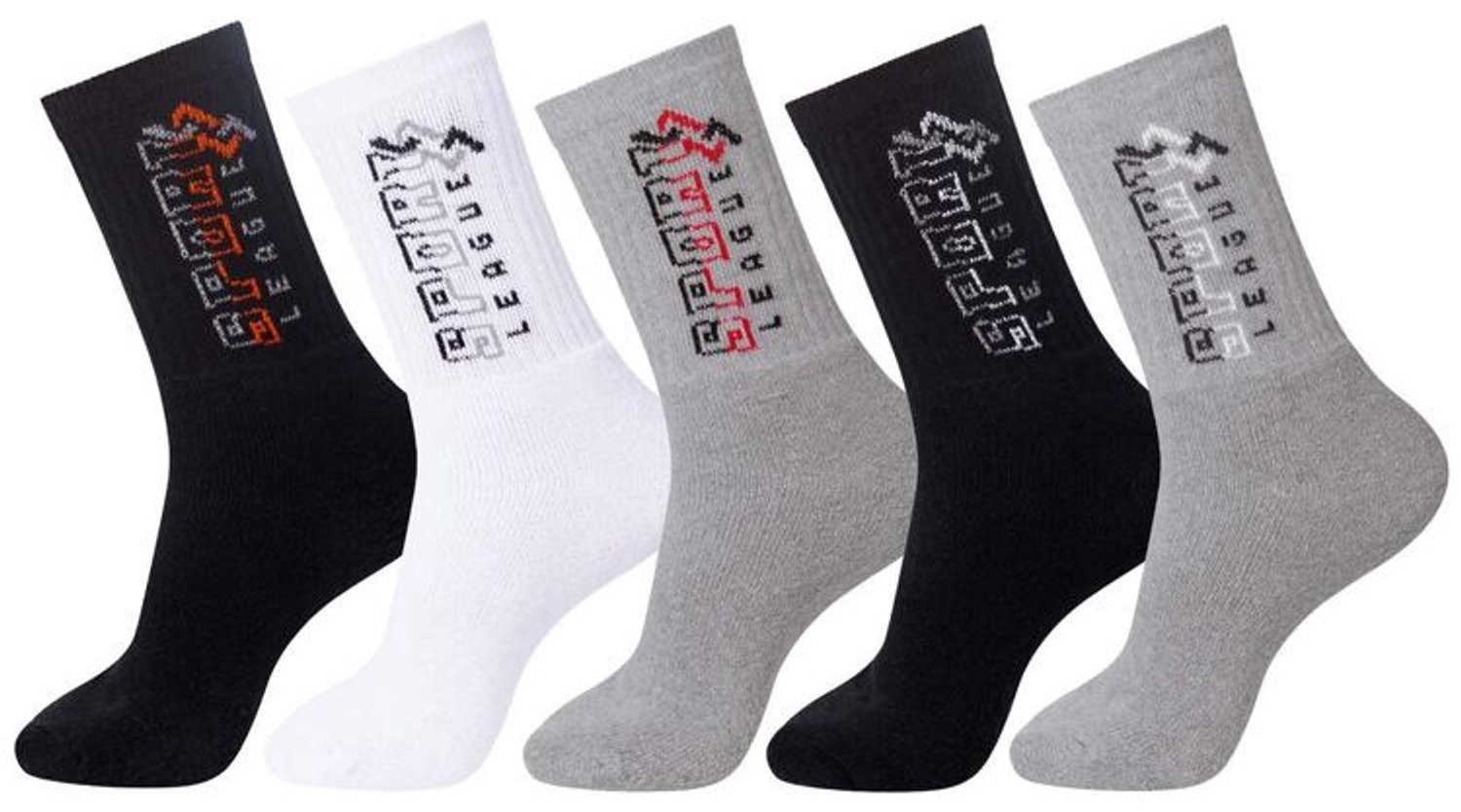 ATLAS FOR MEN - Set van 5 paar comfortabele sportsokken - Heren - Verkrijgbaar in grote maten - 43/46