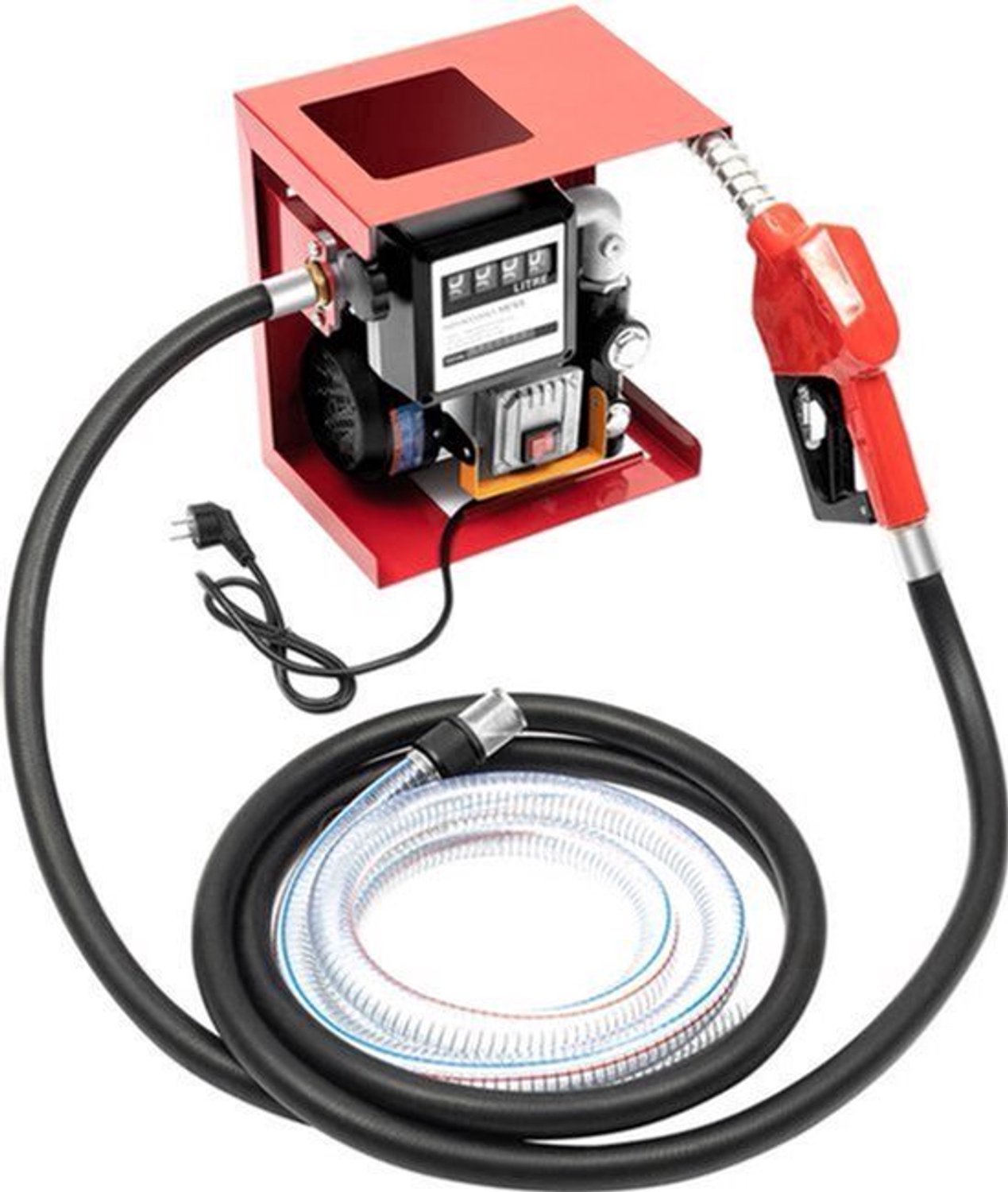 Dieseloverdrachtspomp 220V 550W - 60l/Min Capaciteit - Elektrische Zelfaanzuigende Pomp - Voor Stookolie En Diesel - Automatisch Pistool