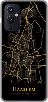 Geschikt voor OnePlus 9 hoesje - Haarlem - Kaart - Goud - Siliconen Telefoonhoesje