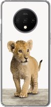 Geschikt voor OnePlus 7T hoesje - Leeuw - Welp - Kinderen - Jongens - Dieren - Meisjes - Siliconen Telefoonhoesje