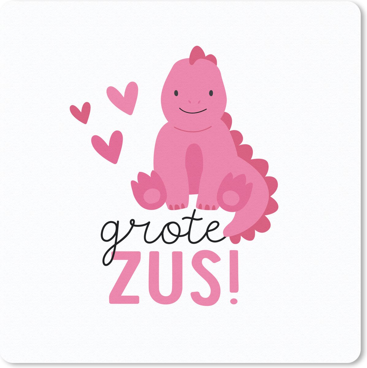 Muismat 20x20 cm - Mousepad Quotes - Grote zus - Quotes - Spreuken - Zus - Muismatten