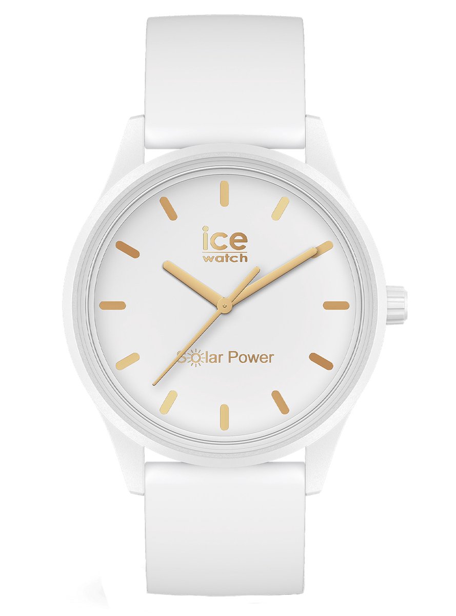 Ice Watch ICE solar power - White gold 020301 Horloge - Siliconen - Wit - Ø 40 mm