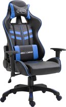 vidaXL Gamestoel kunstleer blauw