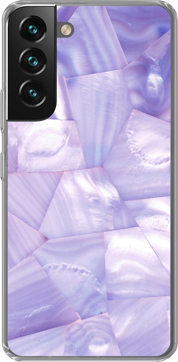 Telefoonhoesje Geschikt voor Samsung Galaxy S22 Plus hoesje - Natuursteen - Patronen - Parelmoer - Siliconen Telefoonhoesje Telefoonhoesje