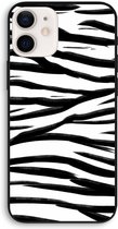 CaseCompany® - iPhone 12 Pro hoesje - Zebra pattern - 100% Biologisch Afbreekbaar - Duurzaam - Biodegradable Soft Case - Milieuvriendelijke Print op Achterkant - Zwarte Zijkanten - Beschermin