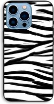Case Company® - iPhone 13 Pro Max hoesje - Zebra pattern - 100% Biologisch Afbreekbaar - Duurzaam - Biodegradable Soft Case - Milieuvriendelijke Print op Achterkant - Zwarte Zijkanten - Besch