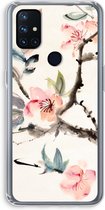 CaseCompany® - OnePlus Nord N10 5G hoesje - Japanse bloemen - Soft Case / Cover - Bescherming aan alle Kanten - Zijkanten Transparant - Bescherming Over de Schermrand - Back Cover