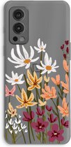 Case Company® - OnePlus Nord 2 5G hoesje - Painted wildflowers - Soft Case / Cover - Bescherming aan alle Kanten - Zijkanten Transparant - Bescherming Over de Schermrand - Back Cover