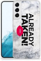Backcover Soft Siliconen Hoesje Geschikt voor Samsung Galaxy S22 Plus Telefoon Hoesje Already Taken White