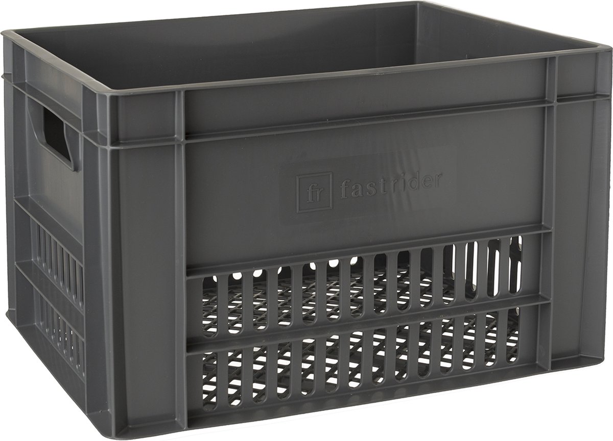 Fastrider Fietskrat Groot - Antraciet - 34L - Gerecyceld Plastic