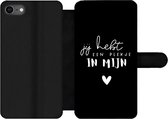 Bookcase Geschikt voor iPhone 7 telefoonhoesje - Partner - Spreuken - Jij hebt een plekje in mijn hart - Quotes - Met vakjes - Wallet case met magneetsluiting