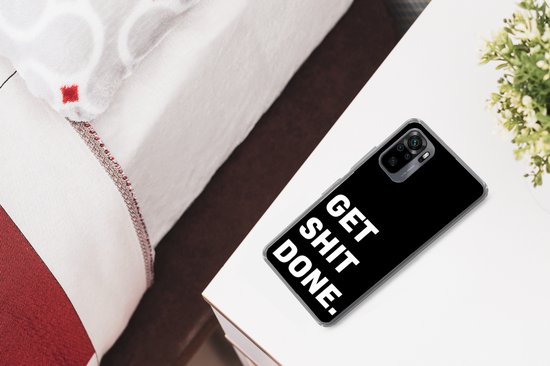 Convient pour la coque Xiaomi Redmi Note 10 Pro - Citations - Dictons - Faites de la merde - Étui de téléphone en Siliconen