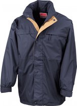 Navy / sand heren regenjas Multi function midweight jacket van Result L