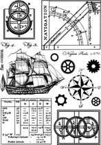 Ship and Navigation Elements Unmounted Rubber Stamps (CI-294)