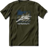 F-15 Vliegtuig T-Shirt | Unisex leger Kleding | Dames - Heren Straaljager shirt | Army F16 | Grappig bouwpakket Cadeau | - Leger Groen - S