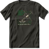 ME-262 Vliegtuig T-Shirt | Unisex leger Kleding | Dames - Heren Straaljager shirt | Army F16 | Grappig bouwpakket Cadeau | - Donker Grijs - M