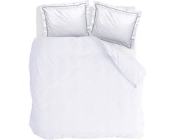 Walra Dekbedovertrek Subtile Stripes - 240x220 - 100% Katoen - Wit / Antraciet