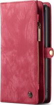 Caseme 008 Telefoonhoesje geschikt voor Samsung Galaxy Note 10 Hoesje Uitneembare 2in1 Bookcase Portemonnee - Rood