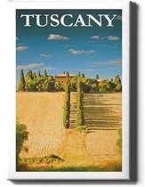 Walljar - Tuscany Vallei - Muurdecoratie - Canvas schilderij