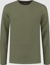 Trui Cooper Crew Cotton Pigment Knit Army Green